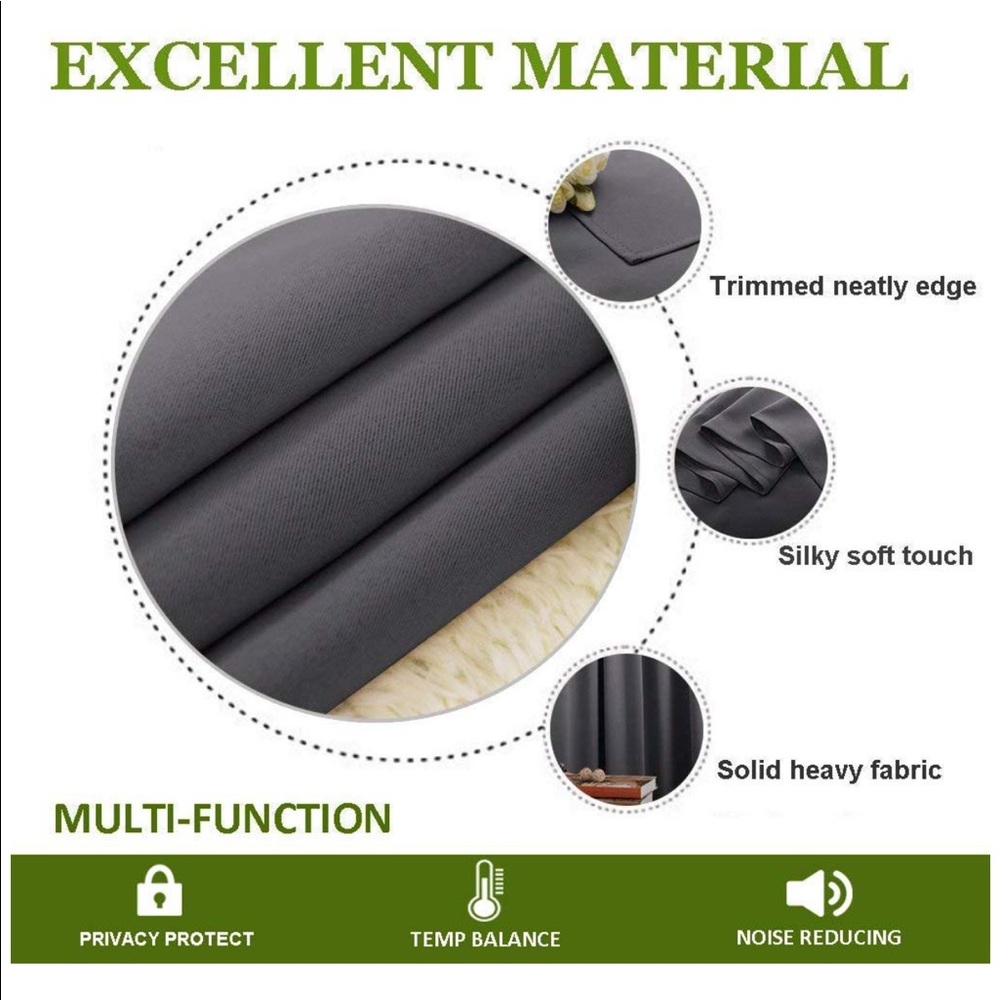 NICETOWN Bedroom Blackout Curtains Panels - Picture 4 of 6